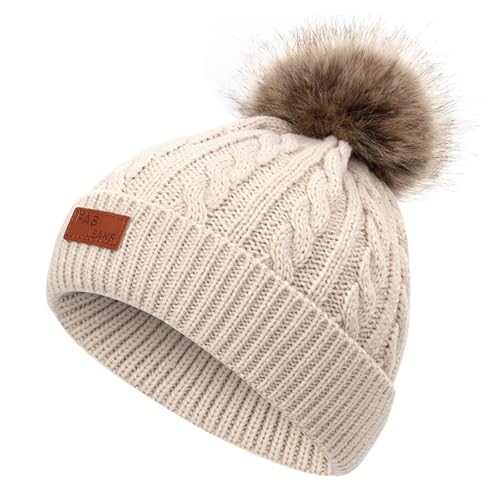 meiodtion Bommelmütze Kinder Mütze Kinder Jungen, Bequeme Warme...