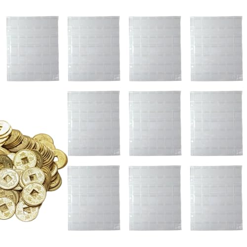 Páginas para carpetas de monedas - Páginas de monedas | Álbum de monedas con bolsillos | Páginas de monedas para coleccionistas | Herramienta de almacenamiento de monedas de gran capacidad |