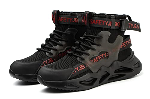 Luolocsn Work Boots Safety Steel Toe Shoes for Men and Women Slip Resistant Lightweight Breathable Industrial & Construction Sneakers3