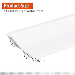 Elvone Garage Door Seal Top and Sides, 40 FT Universal TPE Weather Stripping Garage Door Trim Seal Weatherproofing Garage Door Seals with Nails and Lids in White