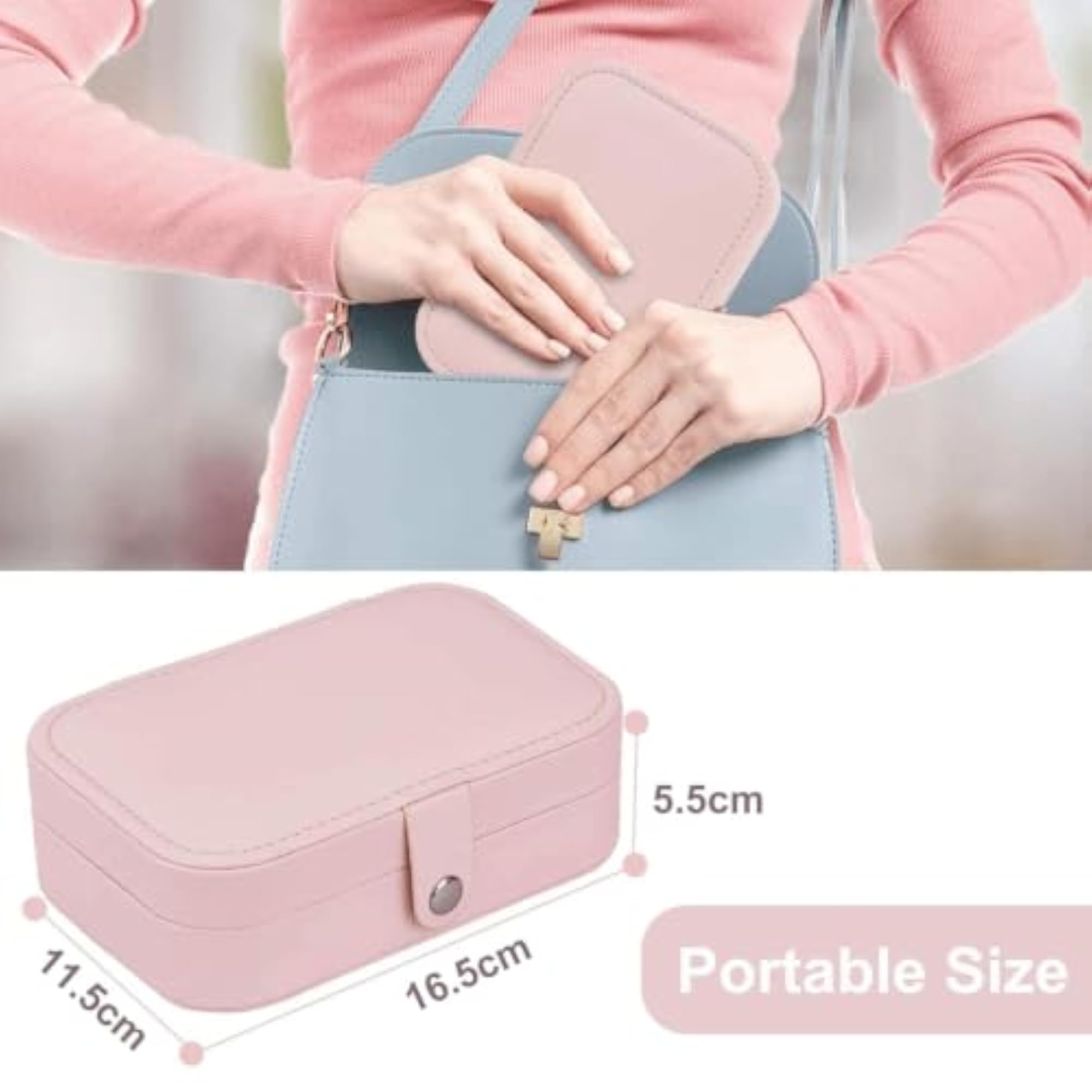 Portable Travel Jewellery Organiser Pouch, Small Box