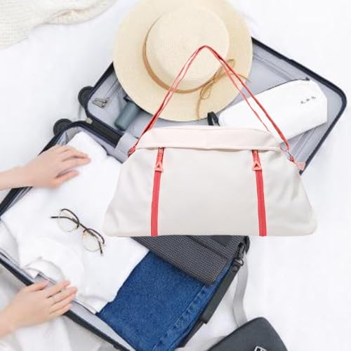 Travel Duffel Bag Carry on Luggage Bag Waterproof Handbag Lightweight Weekender Bag Gym Bag for Outdoor Vacation Pool Sports, White3