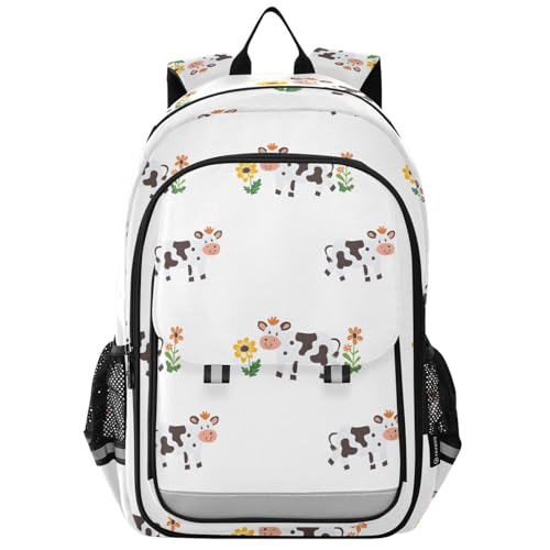 Sac à dos ordinateur portable protecteur et spacieux motif vache lycée