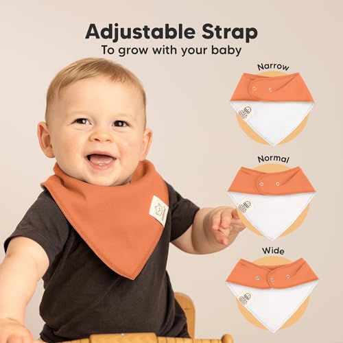 Image of KeaBabies 8pk Organic Baby Bandana Bibs for Drooling and Teething (Eclipse)