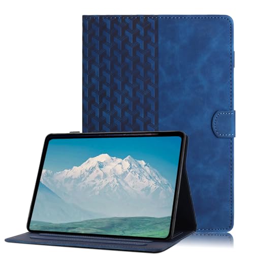 Coque Google Pixel Tablet 11 pouces étui en cuir PU bleu avec support