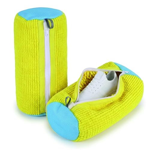 #Commissioniguadagnate<br>Sacchetto Scarpe Lavatrice 2 Pezzi – Sacchetti Scarpe Riutilizzabili in Microfibra a Rete con Cerniera Invisibile – Sacca Lavaggio Protettiva per Scarpe Sportive Sneakers e Scarpe da Ginnastica