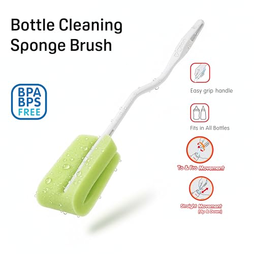 Image of Pigeon Bottle Cleaning Sponge Brush | Baby Bottle Cleaner