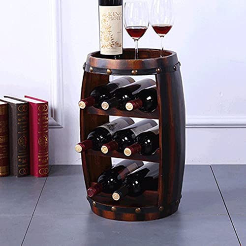Soporte para botellas de vino barril de madera 32x43 cm miniatura 2