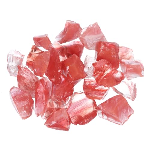 Image of sourcing map Fire Glass for Fire Pit 2-3cm Glass Rocks Pink