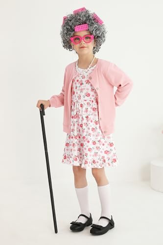 Disfraz Viejecita para Niñas 3-4 Años Rosa miniatura 4