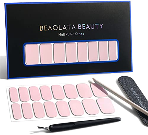 BEAOLATA Nail Polish Strips, 32 Nail Wraps, Nail Stickers, Gel Nail Strips, Easy Apply& Remove, Long Lasting, Safe for Nails, Salon Quality(Sweet Honey)