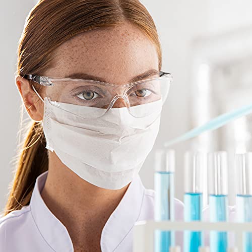 NoCry Schutzbrille nach ANSI Z87.1 Sicherheitsstandard - transparente, kratzfeste Antibeschlag-Gläser, Sicherheitsbrille für Innen- und AuÃenbereich, Bequemer Augenschutz – Bild 4