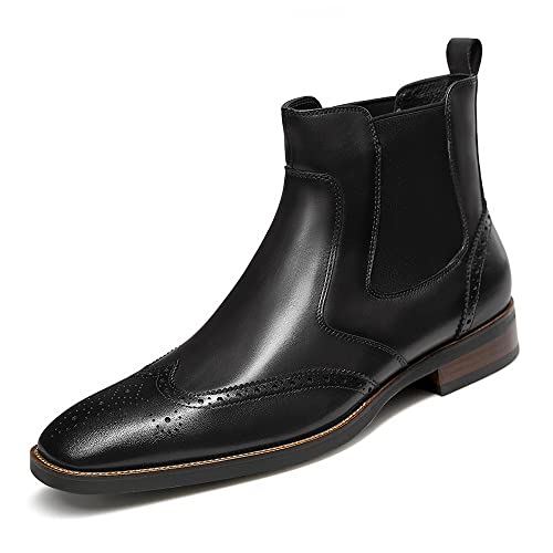 Dockorio Mens chelsea boots Leather Formal Dress Boots