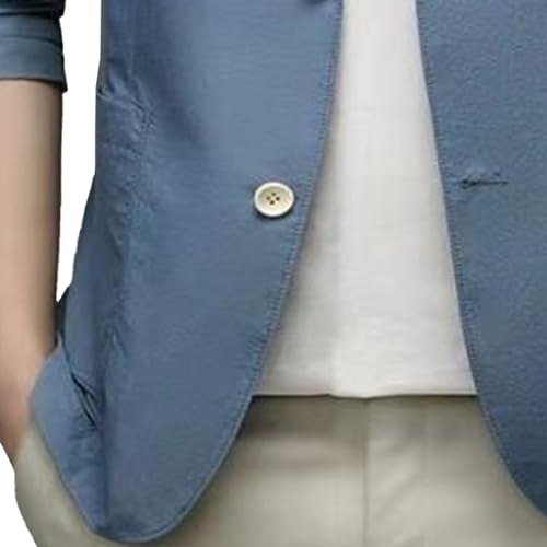 Coupe droite impeccable pour ce blazer d'affaires en tissu premium