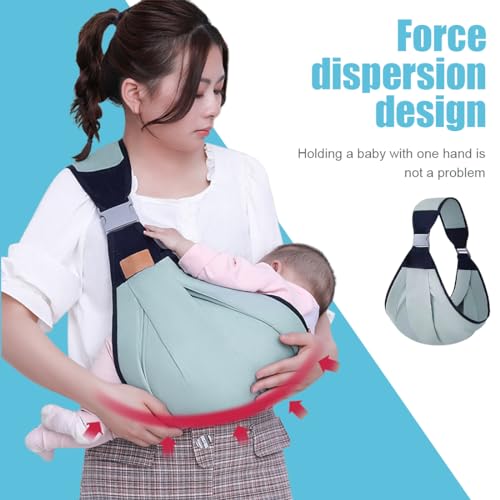 ZKHSEOU Babytrage, Vordertrage Neugeborene bis Kleinkind, atmungsaktive Babytrage, verstellbare Schulter-Babytrage, geeignet für Babytragen, Säuglinge und Kinder bis 18 kg – Bild 6