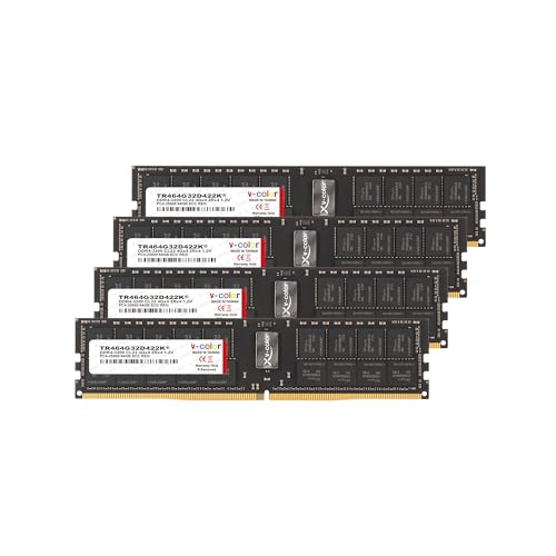 V-Color DDR4 256GB (4x64GB) 3200MHz (PC4-25600) Server Memory Ram Module Upgrade Dual Rank ECC-R DIMM 1.2V CL22 2Rx4 (TR464G32D422Q)