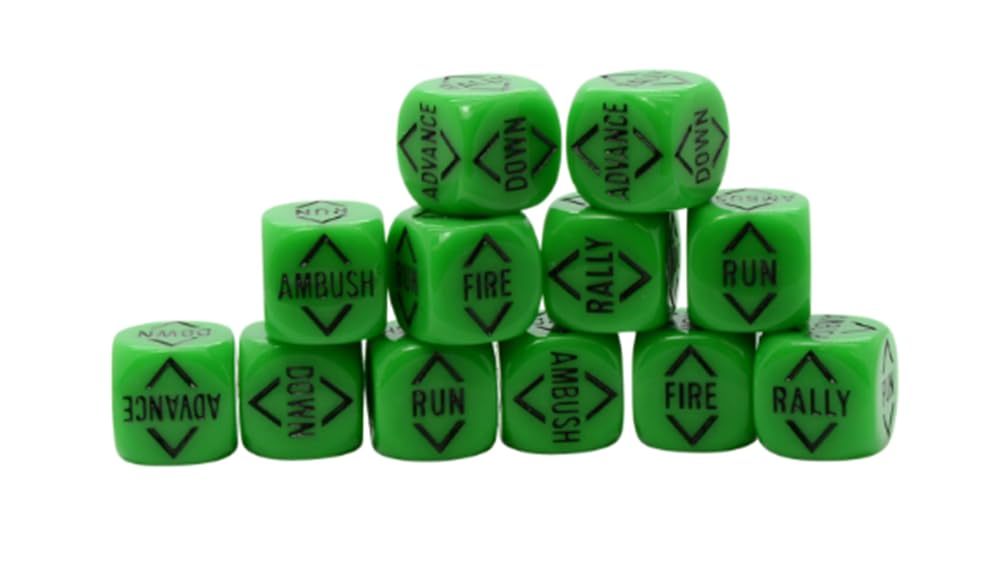 Warlord Games Order Dice for Bolt Action (Forest Green)