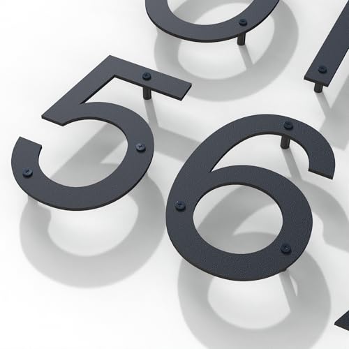 Numéro de maison noir en acier inoxydable 10,2 cm effet flottant - 7
