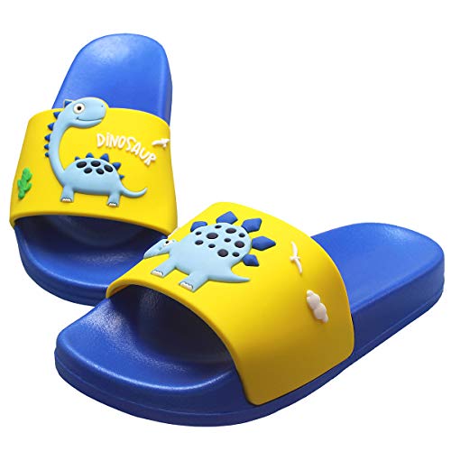 KRONJ Chanclas de Ducha Niño Niña Verano Zapatillas de Ducha Sandalias Piscina Antideslizantes Azul-33