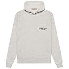 ESSENTIALS Pullover Hoodie Cotton Blend Adult Men Oversized, baggy fit. (US, Alpha, Medium, Regular, Regular, Light Oat)
