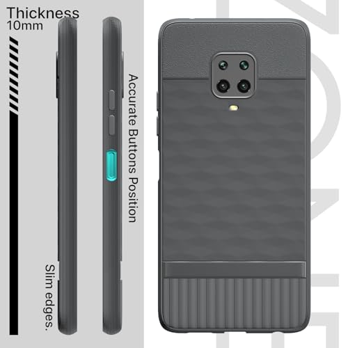 Image of Outlouders Back Cover for Redmi Note 10 Lite /Redmi Note 9 Pro /Note 9 Pro Max | TPU Soft Flexible Shockproof | Full Camera Protection Back Case (Grey)