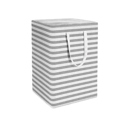 Foldable Fabric Hamper,Clothes Storage Basket, Canvas Laundry Basket Multicolor(Black and White)