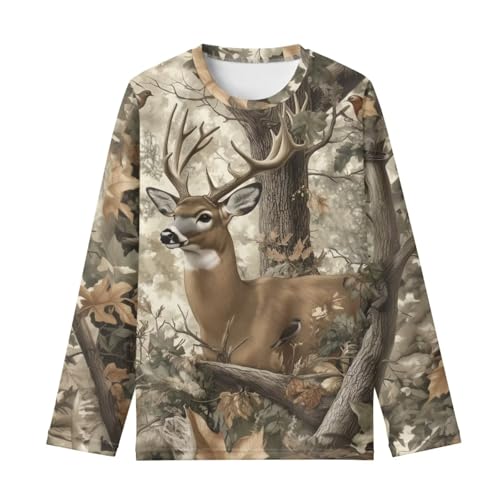 WELLFLYHOM Boy's Novelty T-Shirt Long Sleeve Shirts Casual Crewneck Top Pullover Tees Top Fall Clothes 3-16T3