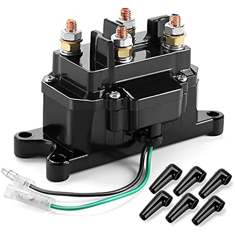 ovsor 𝟏𝟐𝐕 𝟐𝟓𝟎𝐀 𝐖𝐢𝐧𝐜𝐡 𝐒𝐨𝐥𝐞𝐧𝐨𝐢𝐝 Relay Contactor Thumb Truck for 𝐀𝐓𝐕 𝐔𝐓𝐕 𝟐𝟎𝟎𝟎-𝟓𝟎𝟎𝟎𝐥𝐛𝐬 𝐖𝐢𝐧𝐜𝐡 with 6 Protecting Caps Cover