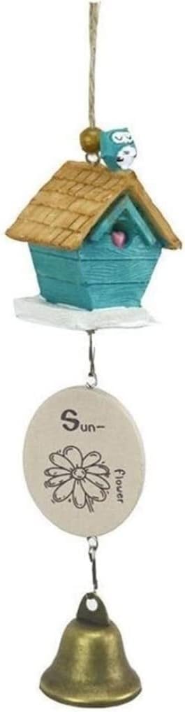 Dekoracje Windchimes Wiatr Chime Wiatr Kuranty Styl pasterski Domek dla Ptaków Wiatr Kuranty Projektowanie zewnętrzne Ogród Weranda Balkon Home Art Zawieszki Dekoracje Dzwonek Wiatru (kolor: Blu) (Co