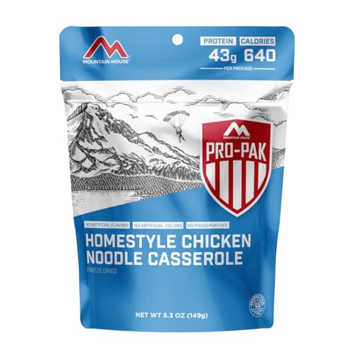 Mountain House Homestyle Chicken Noodle Casserole Pro-Pak | Freeze Dried Backpacking & Camping Food | 1 Serving