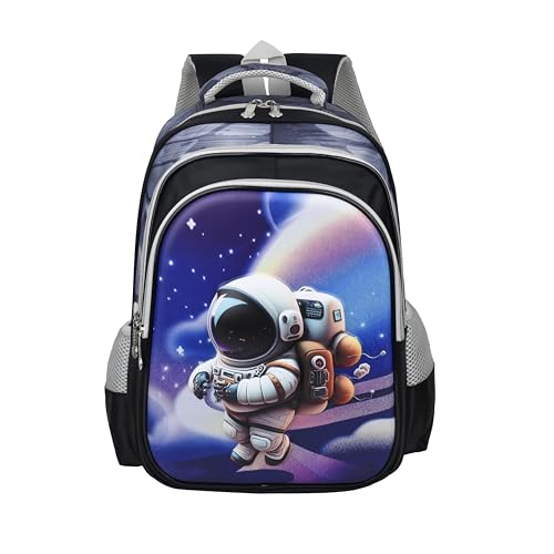 NIYX Angelo Black Kids BackPack | Side Bottle Pockets, Multi Compartment, 22 Litre Shoulder School Bagpack | School Backpack For Kids, Boys