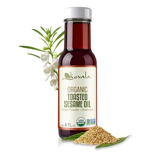 Kevala Organic Toasted Sesame Oil, 8 Ounce (Toasted Sesame oil, Organic, 8oz)