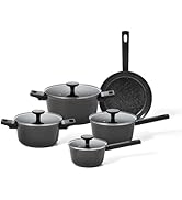 Oikos - Jogo Panelas Antiaderente Ultra Ceramic 5 Peças para Fogão por Indução, a Gás, Elétrico e...