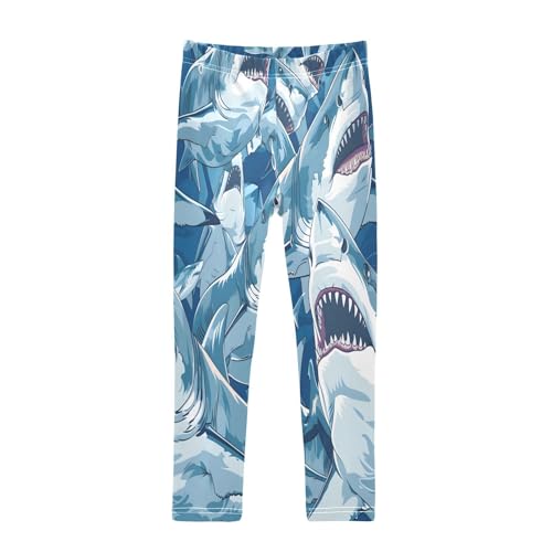 Toddler Girls Leggings Printed Yoga Pants Leggings Many Sharks for Kids