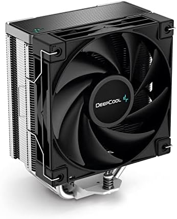 DeepCool AK400 CPU Air Cooler 220w TDP 6mm x 4 Nickel Plated Copper Heat Pipes CPU Cooler with PWM 120mm FDB Fan 1850RPM for Intel LGA 1700/1200/1151/1150/1155 AMD AM5/AM4, Black