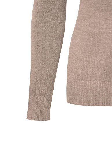 Image of Cielo Women's Solid Basic Stretch Mock Neck Pullover Knit Sweater