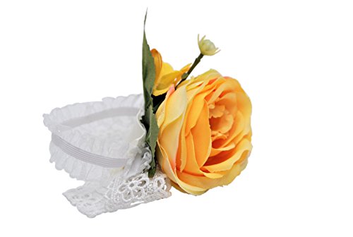 Abbie Home Prom Wrist Corsage Brooch Boutonniere Set Wedding Event Party Wristband Hand Flower Décor (8038Y) - Thumbnail 5