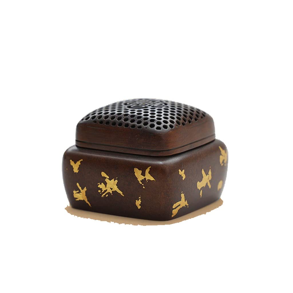 Incense Holder Base Copper Incense Furnace Agarwood Household Pan Indoor Ancient Hand Warmer Ornament