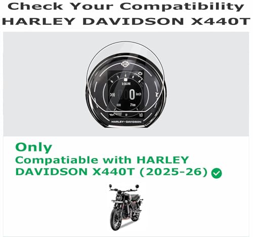 Image of OHAYO Screen Protector Compatible for Davidson X440T 2025-2026 Bike TFT Digital Meter Display | 9H Hardness Military Strength Film | Scratch Resistant HD Clear Full Coverage Instrument Cluster Protection | Not Tempered Glass