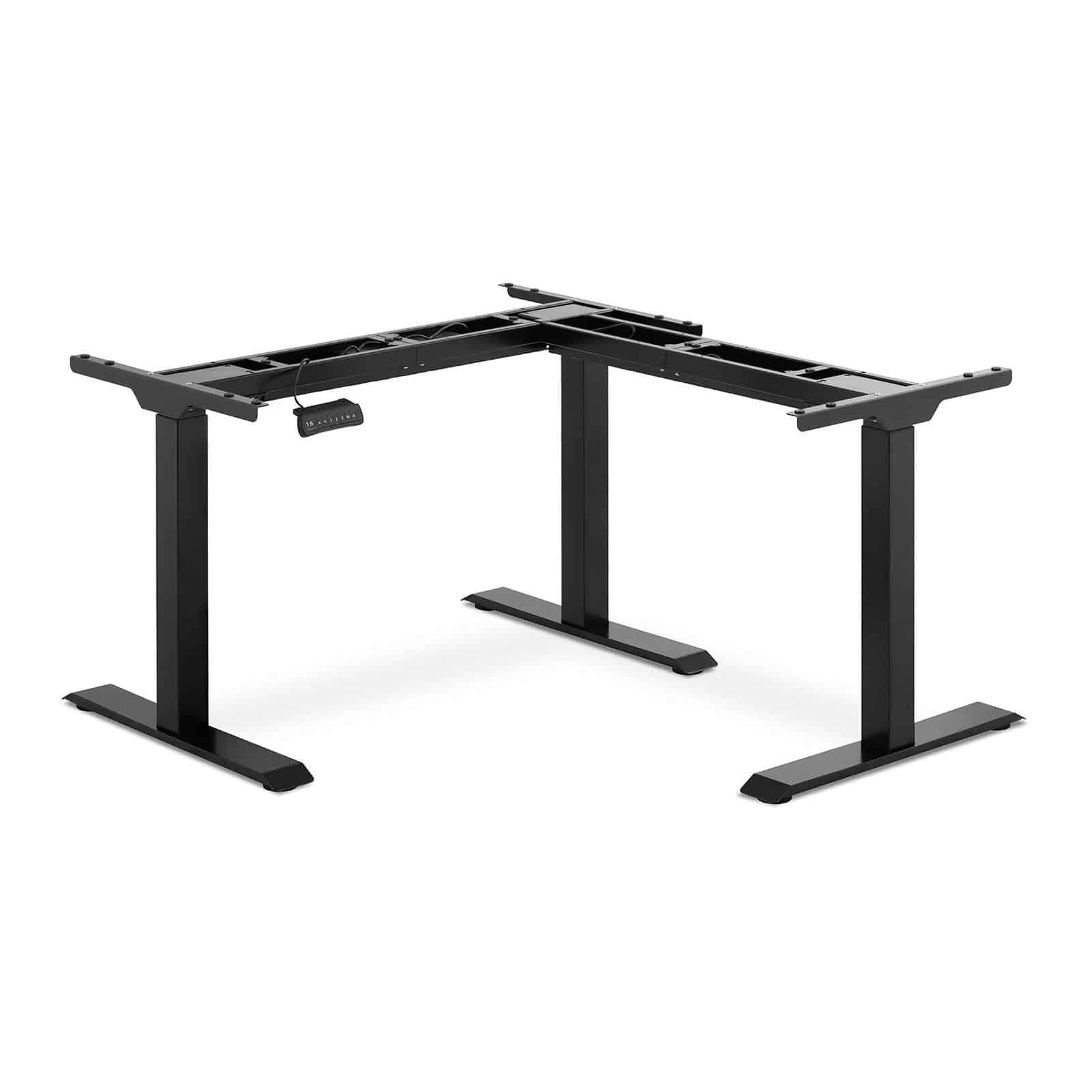 Fromm & Starck Höhenverstellbares Eckschreibtischgestell 69 - 118 cm einstellbare Breiten: 90 - 150 cm (L) / 110 - 190 cm (R) 150 kg 3 Motoren 450 W Memory-Funktion Schwarz Ecktischgestell
