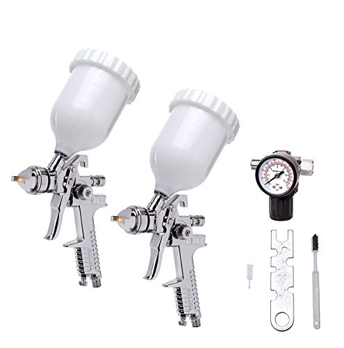 Rockwood 8 Piece Hvlp Air Spray Gun Set Kit Gravity Feed Automotive Paint