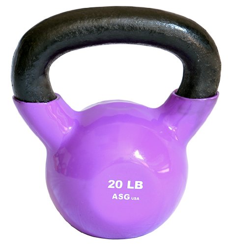 Ader Vinyl Kettlebells (20 Lb Purple)