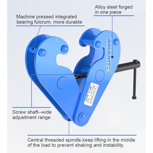 Image of Vertical Beam Clamp 4400lbs (2 Ton) Working Load Limit