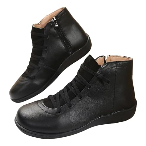 Bottines décontractées pour femme avec fermeture éclair pratique et confort doux au quotidien