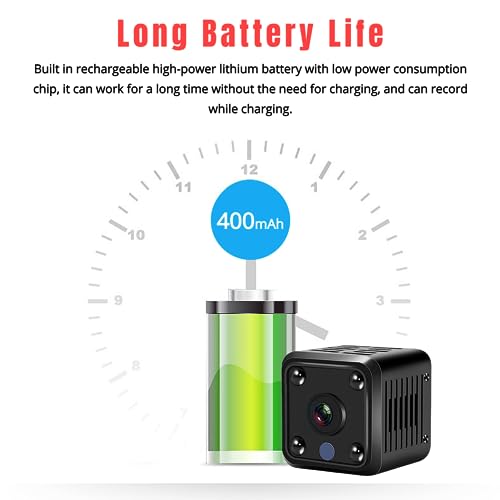 Image of Yunseity 1080P Mini Security Camera, Auto Night Vision Motion Detection Surveillance Camera, Loop Recording & SD Card Storage Indoor Outdoor Camera for Baby Pet Nanny