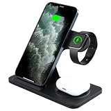 15W Fast Wireless Charging Dock, 3-in-1 Stand for Phone, Smartwatch & Earbuds, Portable Foldable Charger for Multiple Devices