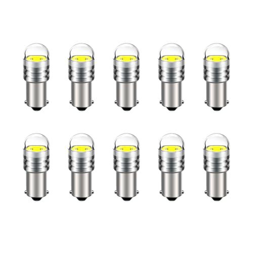 SOFOC-BA9S Bombilla LED COB 6V Blanco Para Auto Barca Luz Interior Cúpula Matrícula Puerta Luz Lateral 10Piezas