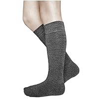 vitsocks Kids Warm MERINO WOOL Long Knee High Winter Socks (2x PACK) Girls Boys Junior Childrens Woolen Kneehighs UK Sizes, grey, 12.5-2