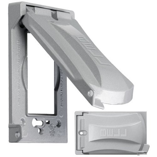 Bell MX1050S Weatherproof Single Outlet Cover Outdoor Receptacle Protector, Grey, Vertical Flat Color: Grey Model: MX1050S Tools & Home Improvement