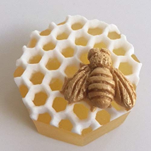 Moldfun Large Bee Honeycomb Mold, Beehive Silicone Mould For Soap, Lotion Bar, Cake Baking, Chocolate, Ice Cube, Jello, Candy, Candle, Wax Crayon Melt #TOP5